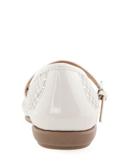 Aerosoles White Baylee Mesh Mary Jane Flat