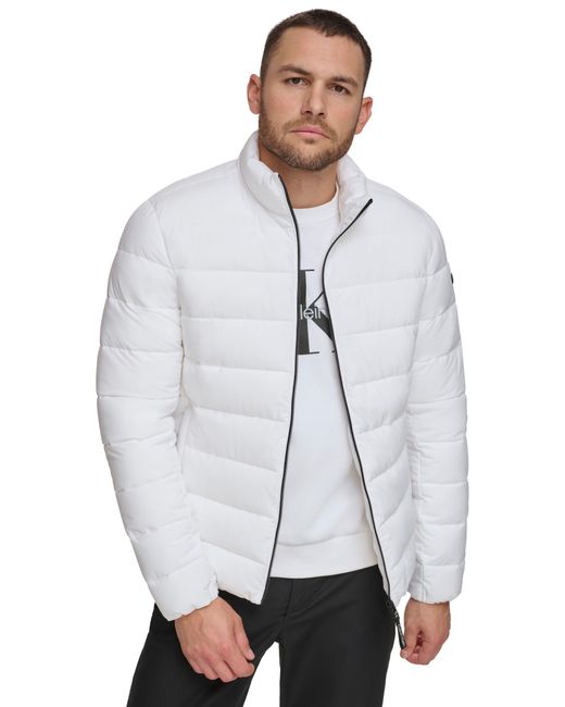 Calvin Klein White Stretch Puffer Jacket for men