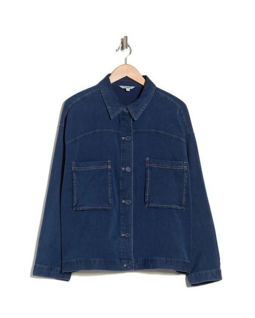 Max Studio Blue Long Sleeve Denim Jacket