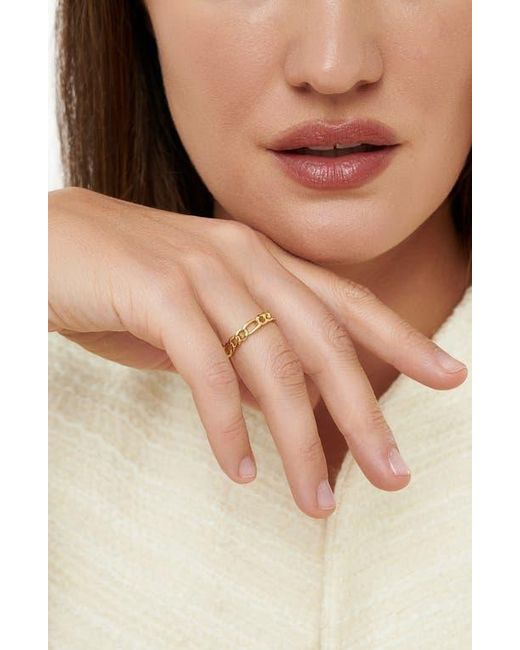DEVATA Metallic Figaro Link Ring