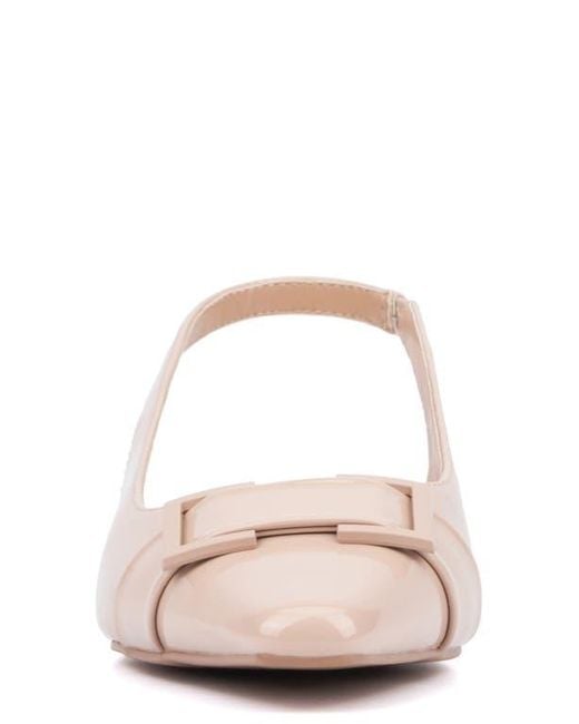 TORGEIS Pink Janessa Pointed Toe Slingback Flat