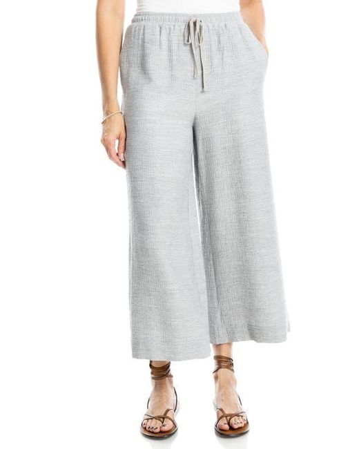 Max Studio Gray Double Weave Cropped Pants