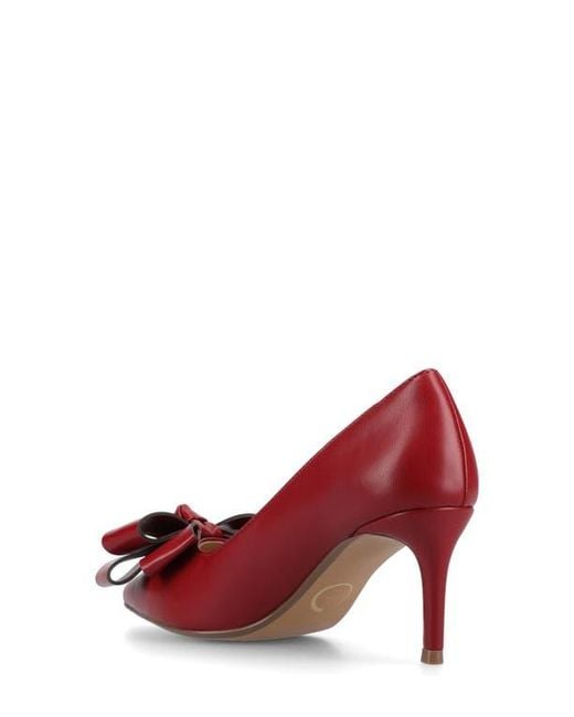 Journee Collection Red Crystol Pump
