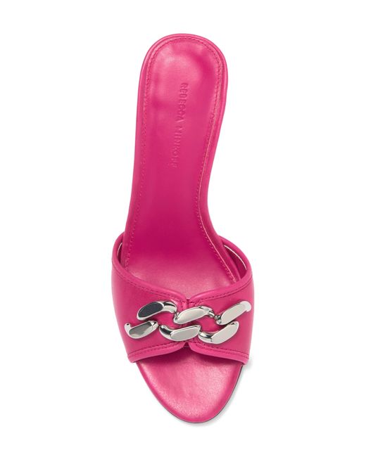 Rebecca Minkoff Pink Curb Chain Sandal