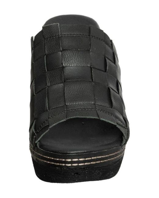 Antelope Black Tamia Weave Slide Sandal
