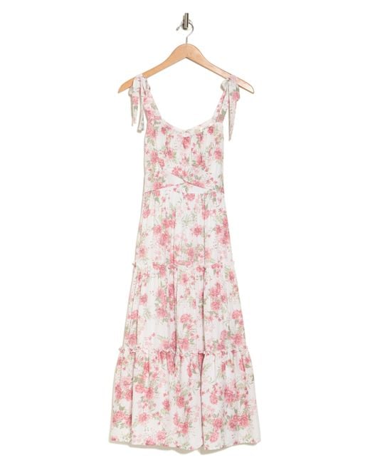 ROW A Pink Floral Tiered Sundress