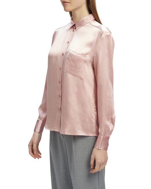 Bardot Multicolor Satin Crepe Button-up Shirt