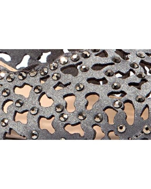 Lady Couture Metallic Rhinestone Laser Cut Slingback Pump