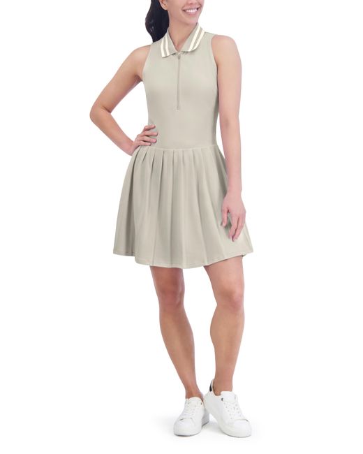 SAGE Collective Natural Clubhouse Half Zip Polo Dress