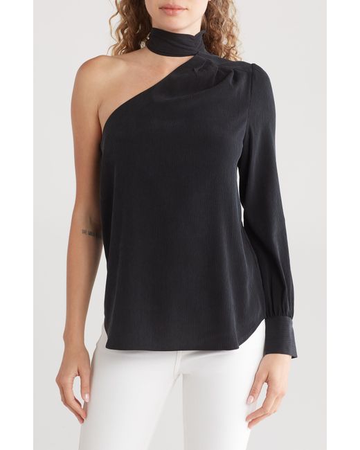 AG Jeans Black Malia One-shoulder Top