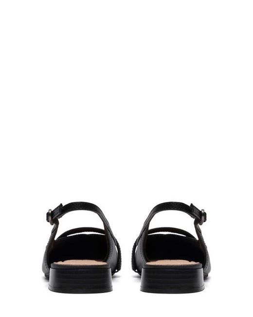 Clarks Black Natalyn Pointed Toe Slingback Flat