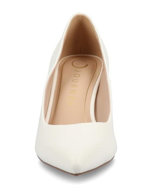 Journee Collection White Scylee Pump