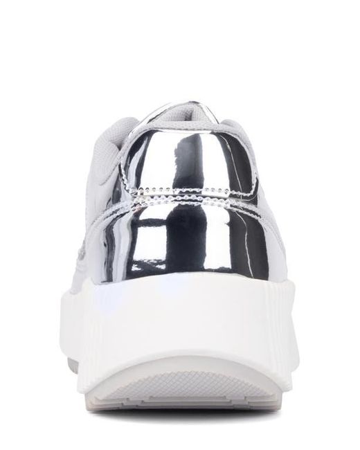 New York & Company White Tana Platform Sneaker