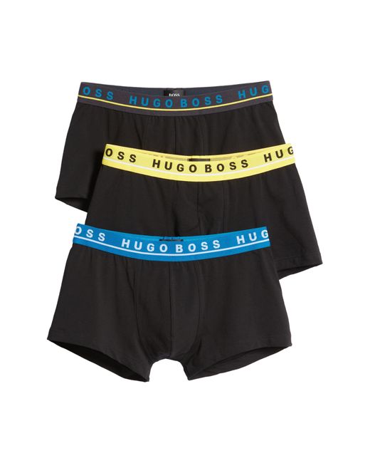 Boss Black Hugo Assorted 3-pack Stretch Cotton Trunks for men
