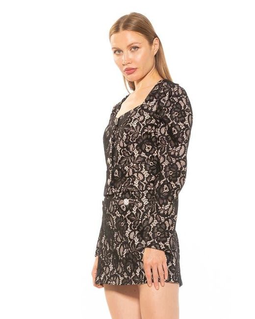 Alexia Admor Black Rowan Lace Jacket