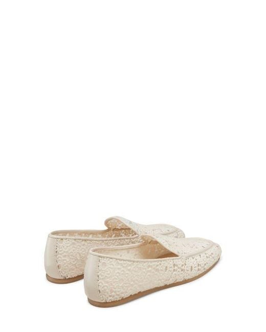 Stuart Weitzman White Lee Embroidered Loafer