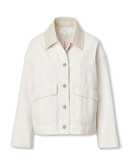 Rag & Bone White Natalia Denim Jacket