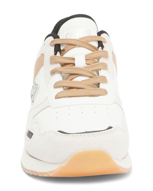 Roberto Cavalli White Low Top Runner Sneaker for men