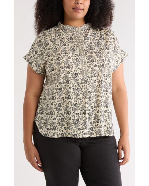 Max Studio Gray Dolman Short Sleeve Top