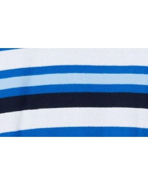 Ruby Rd Blue Stripe Crepe Knit Top