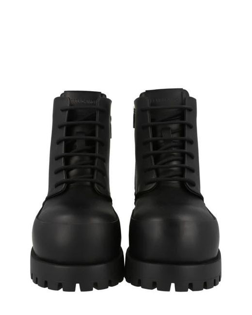 Ferragamo Black Fede Combat Boot for men