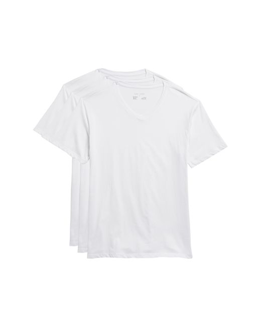 Slate & Stone White Pack Of 3 V-neck T-shirt for men