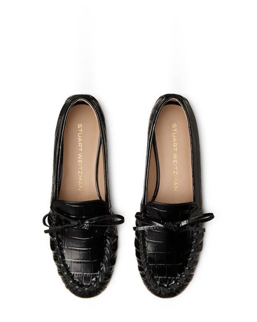 Stuart Weitzman Black Britt Bow Loafer