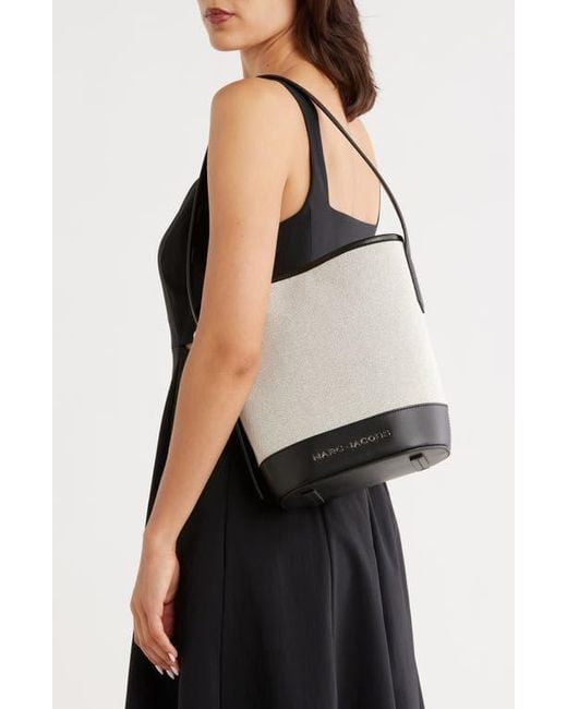 Marc Jacobs White Drifter Canvas & Leather Bucket Bag