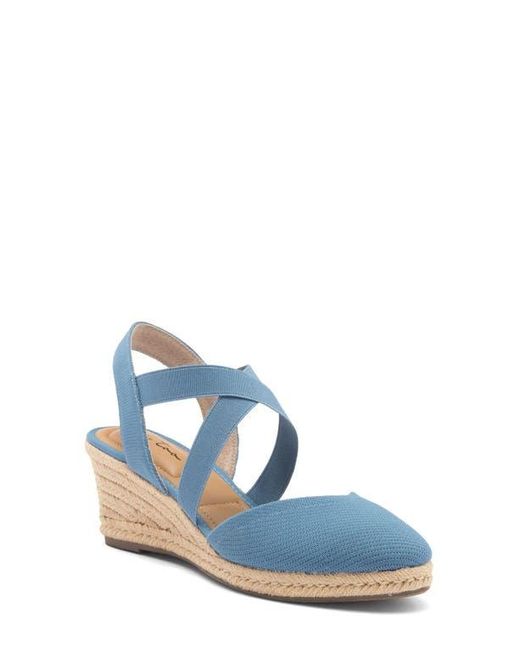 Me Too Blue Stelle Espadrille Wedge Sandal