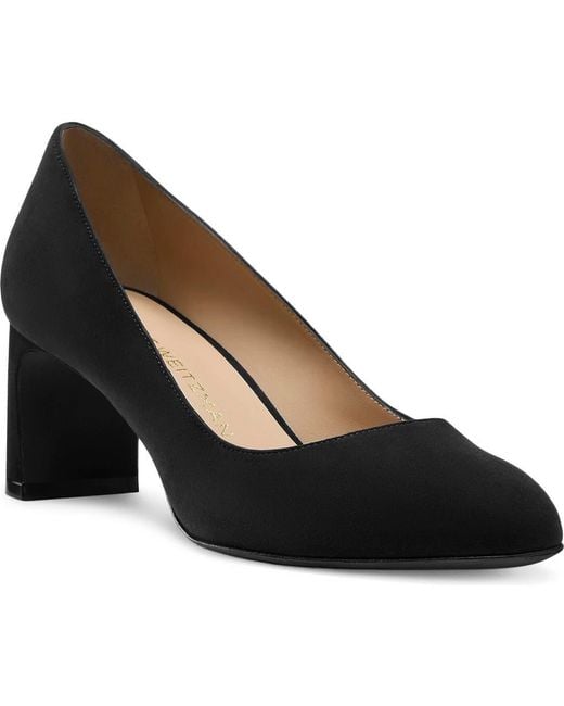 Stuart Weitzman Black Babette Block Heel Pump
