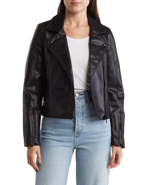 Blank NYC Black Faux Leather Moto Jacket
