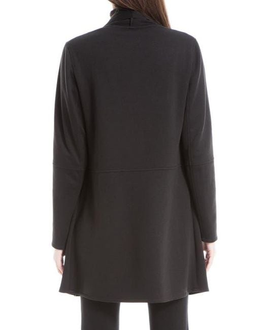 Max Studio Black Trapunto Scuba Knit Topper