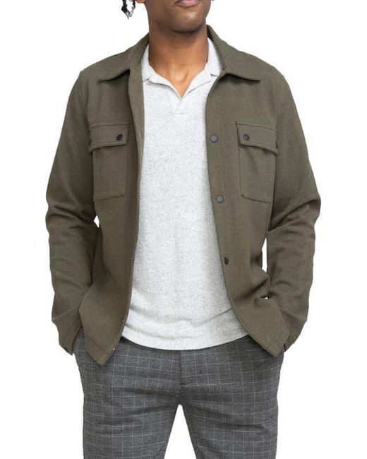 Civil Society Gray Bennett Knit Shirt Jacket for men