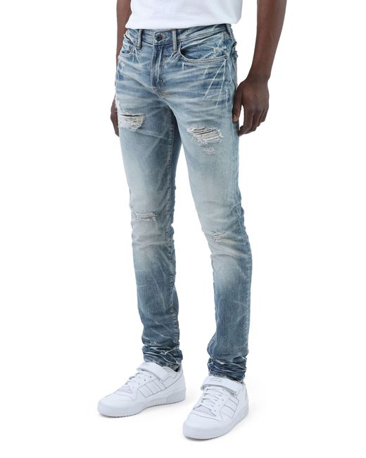PRPS Blue Sounds Distressed Skinny Jeans for men