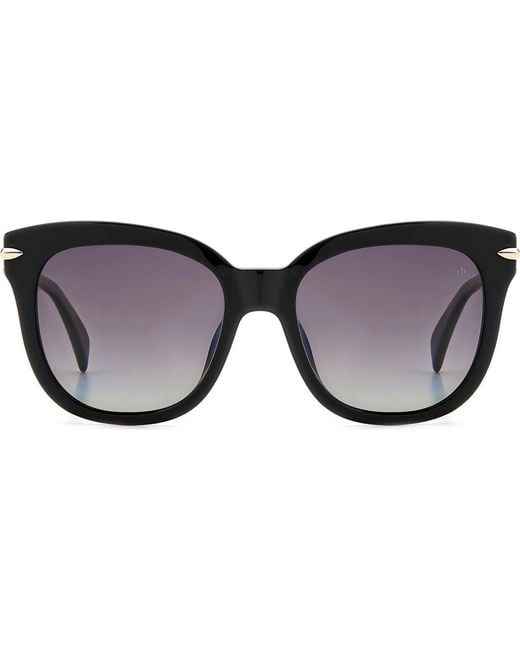 Rag & Bone Black 55Mm Square Sunglasses
