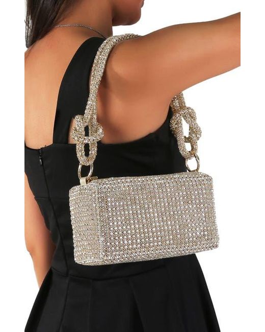 BERNESS Metallic Rhinestone Rectangular Shoulder Bag
