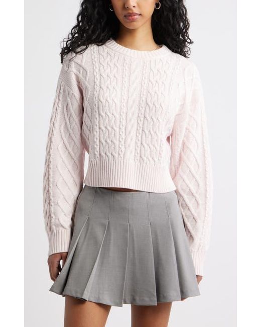 BP. Gray Cable Pullover Sweater