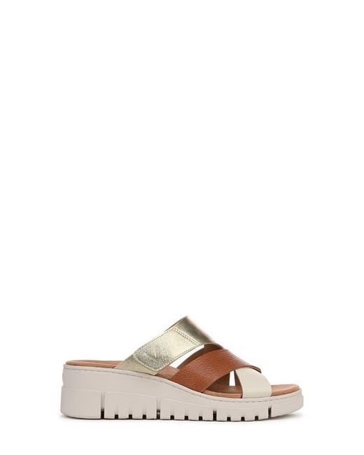 Vionic Brown Uptown Sunset Platform Wedge Slide Sandal