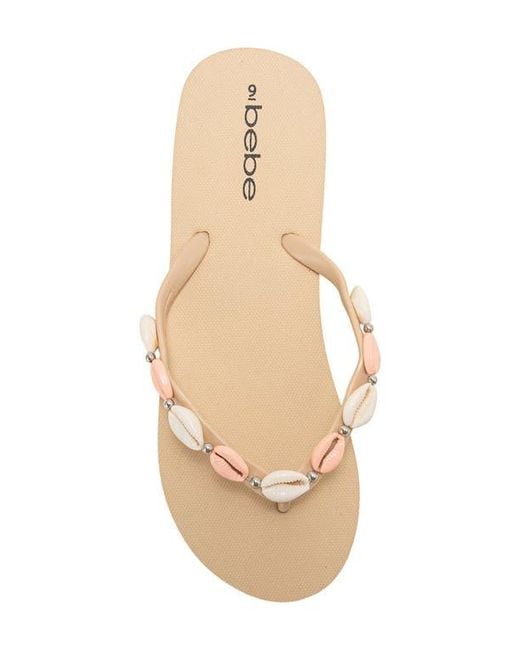 Bebe Natural Seashell Flip Flop