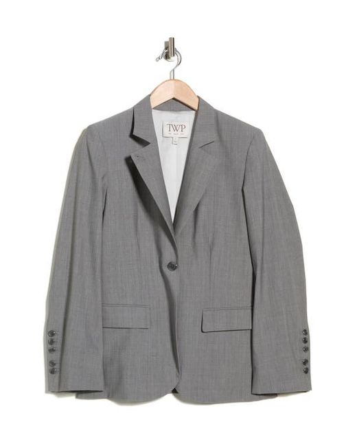 Twp Gray Supper Wool Blend Blazer