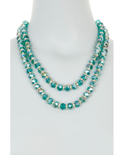 Tasha Blue Layered Beaded Necklace