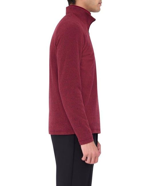 Bugatchi Red Quarter Zip Pullover for men
