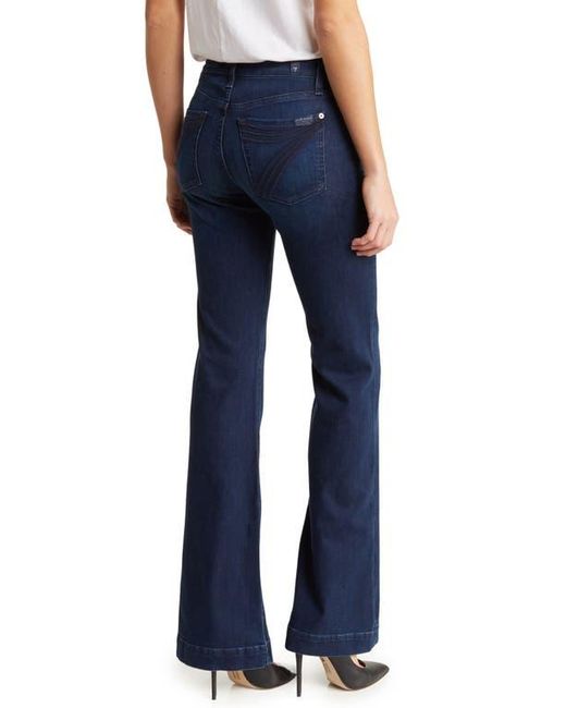 7 For All Mankind Blue Dojo Wide-Leg Denim Jeans