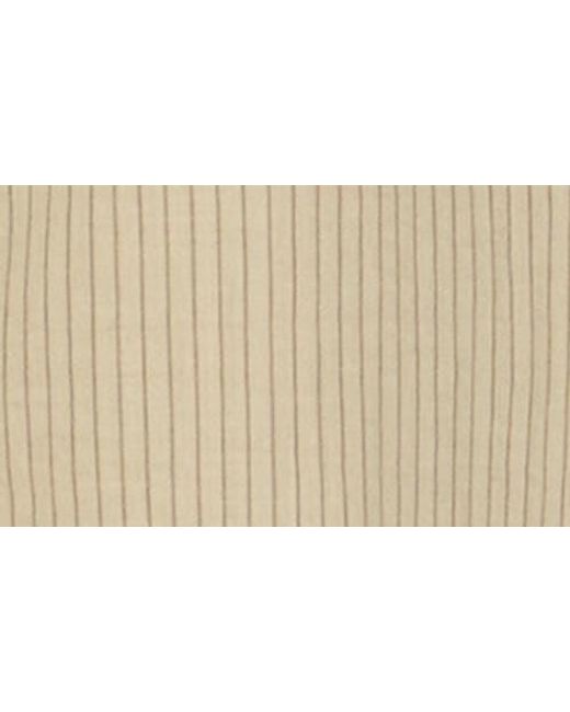 Max Studio Natural Stripe Appliqué Button-Up Shirt