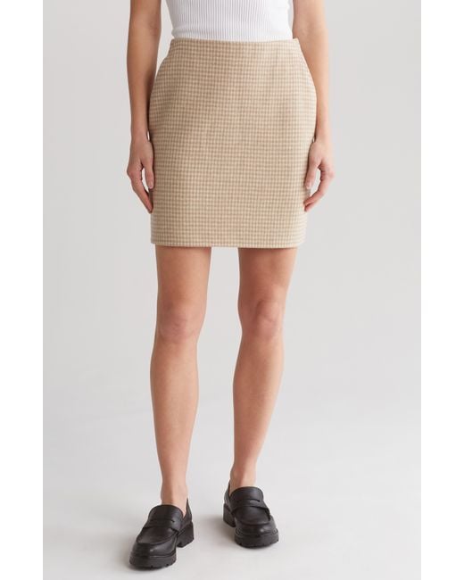 Theory Multicolor Houndstooth Wool & Cashmere Pencil Skirt