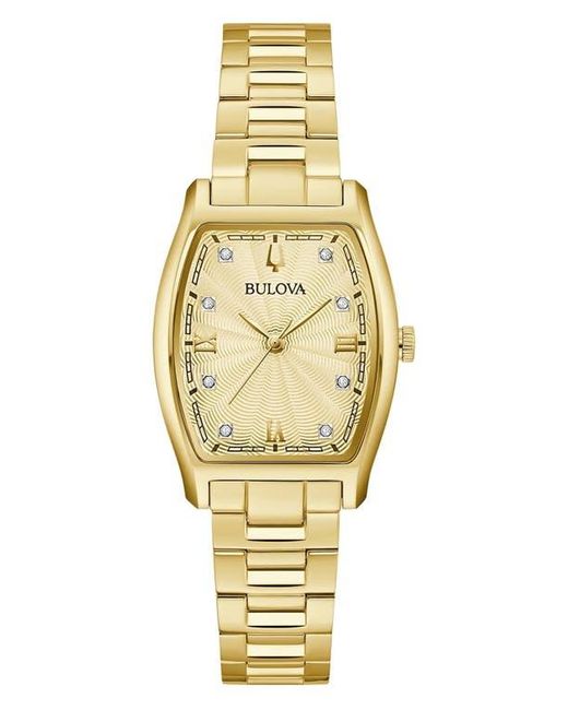 Bulova Metallic Tonneau Diamond Accent Bracelet Watch, 26Mm for men