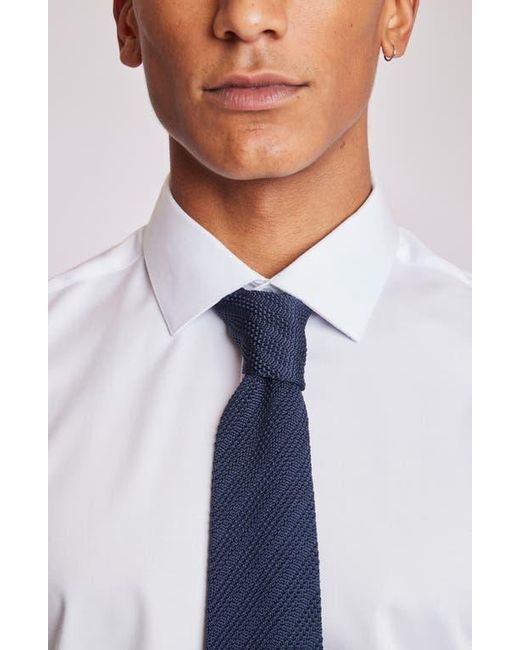 Paisley & Gray Blue Stanley Solid Knit Tie for men