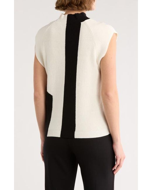DKNY Black Colorblock Sweater