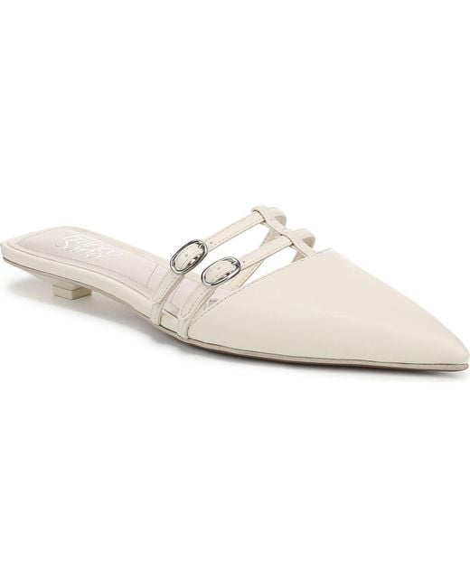 Franco Sarto White Pia Pointed Toe Mule