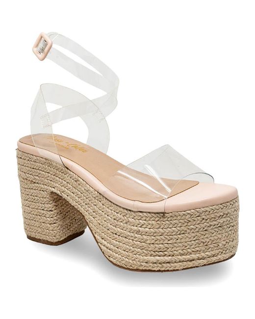 In Touch Footwear White Espadrille Platform Sandal